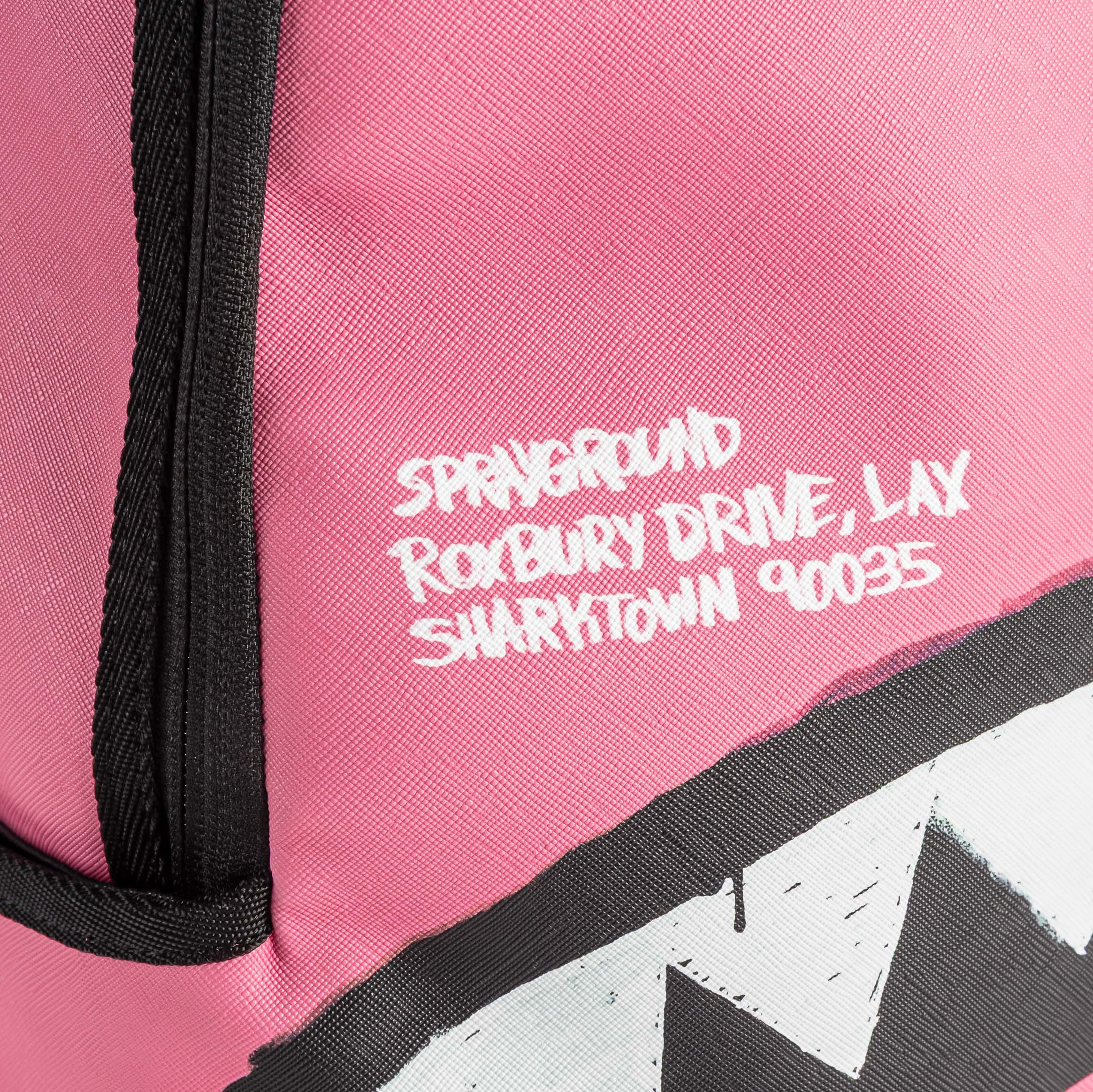 Sprayground Shark Central Scribble Dibble Mens Backpack (Pink/Black)