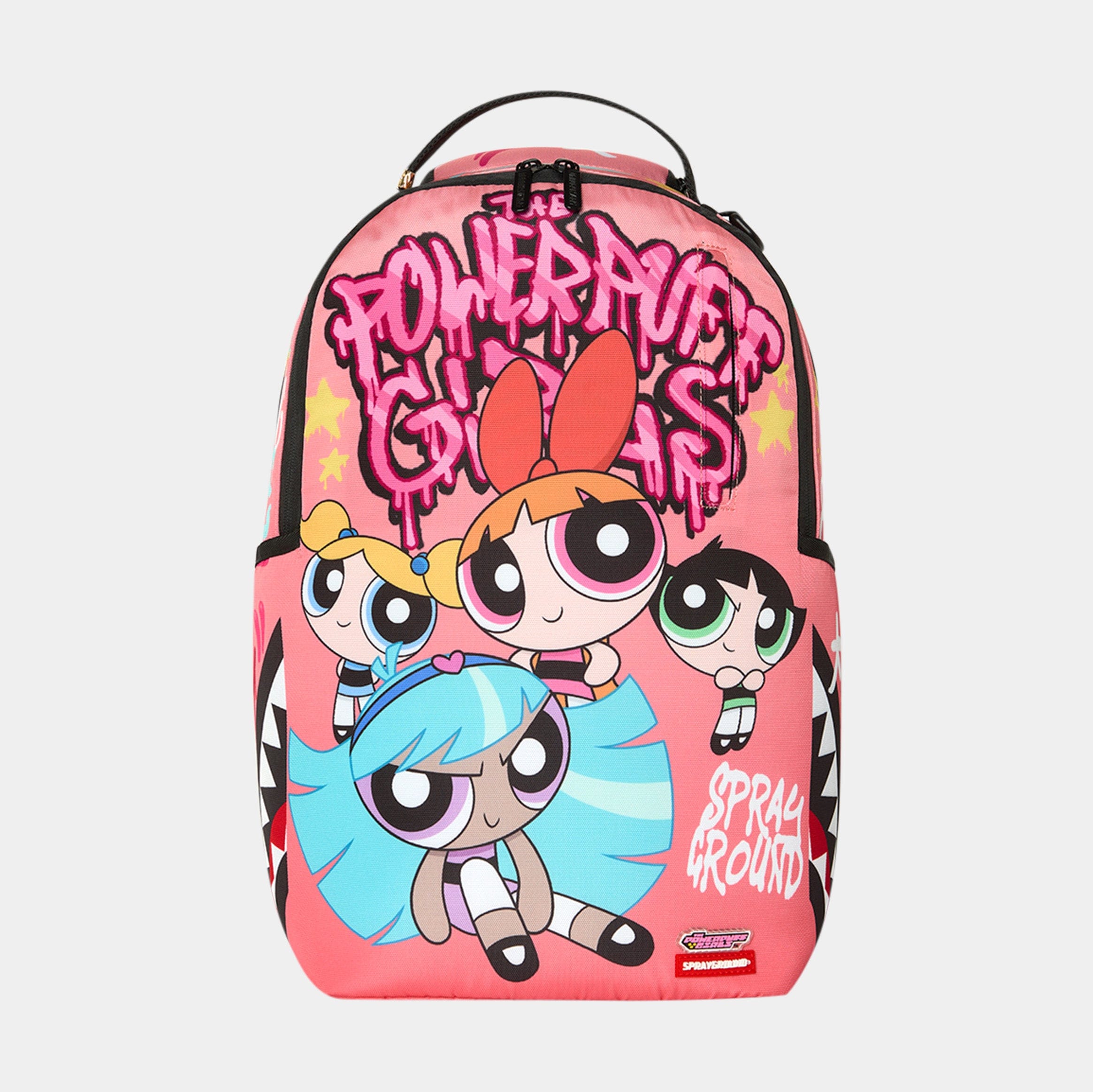 Sprayground Powerpuff Girls Tagged Up Mens Backpack (Pink/Red)
