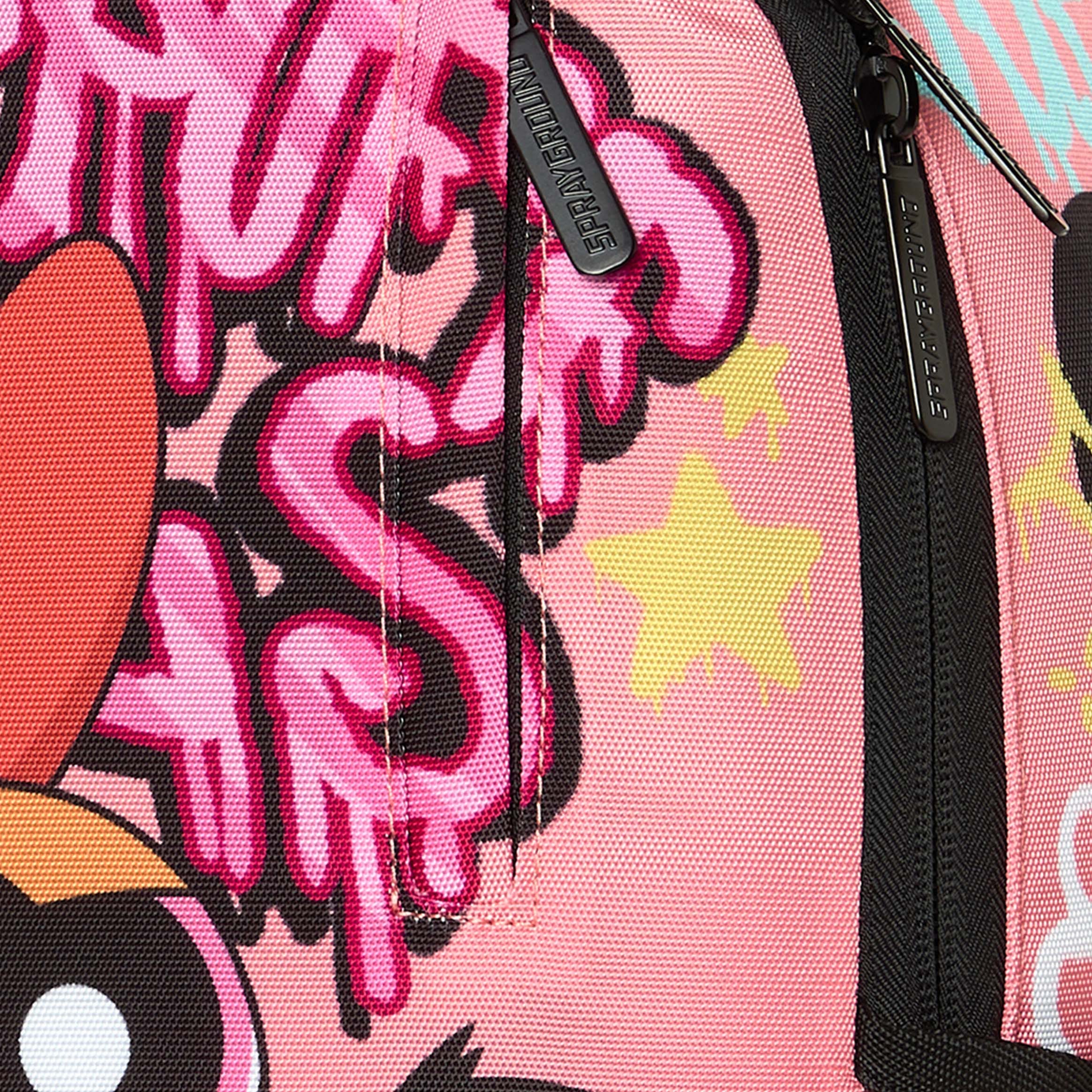 Sprayground Powerpuff Girls Tagged Up Mens Backpack (Pink/Red)