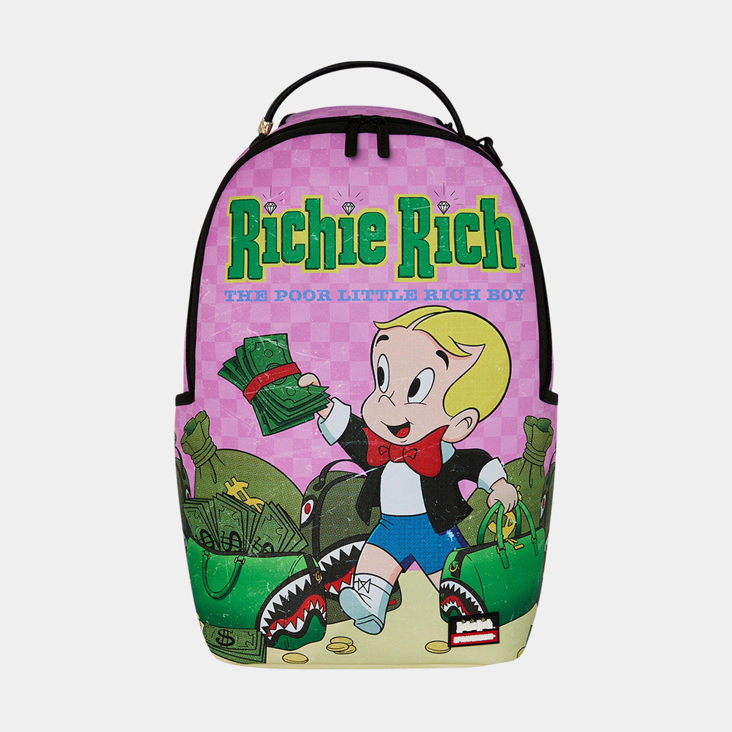 Sprayground Richie Rich Mens Backpack (Pink/Green)