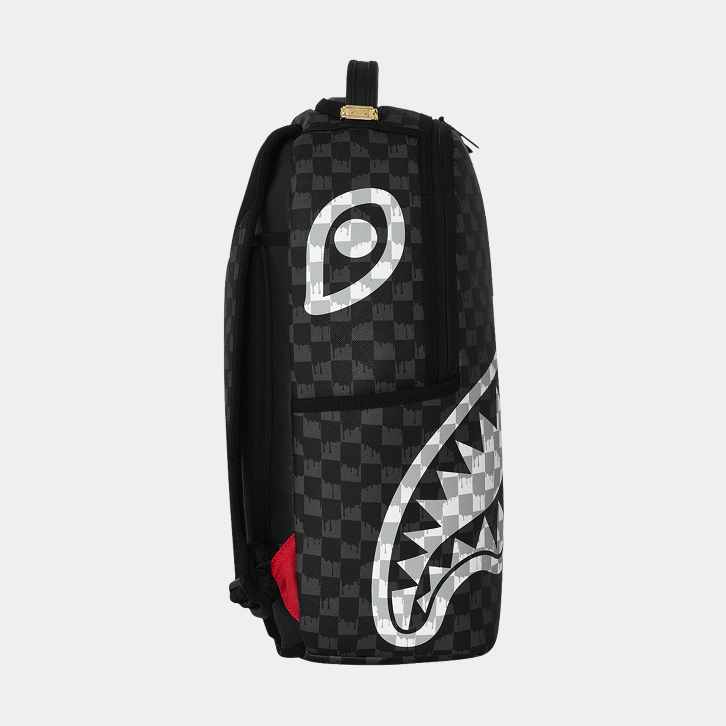 Sprayground Drip Check Shark Mens Backpack (Black/White)