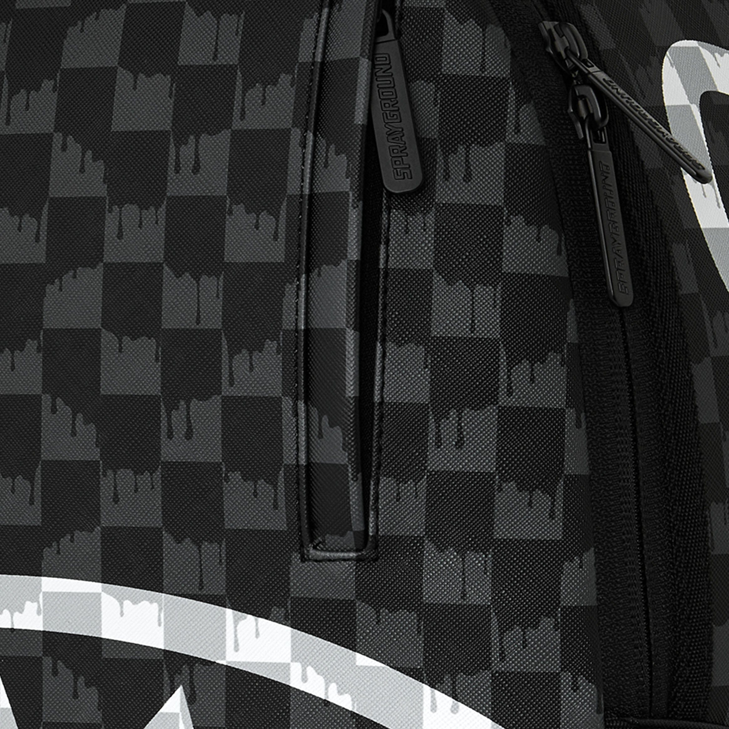 Sprayground Drip Check Shark Mens Backpack (Black/White)