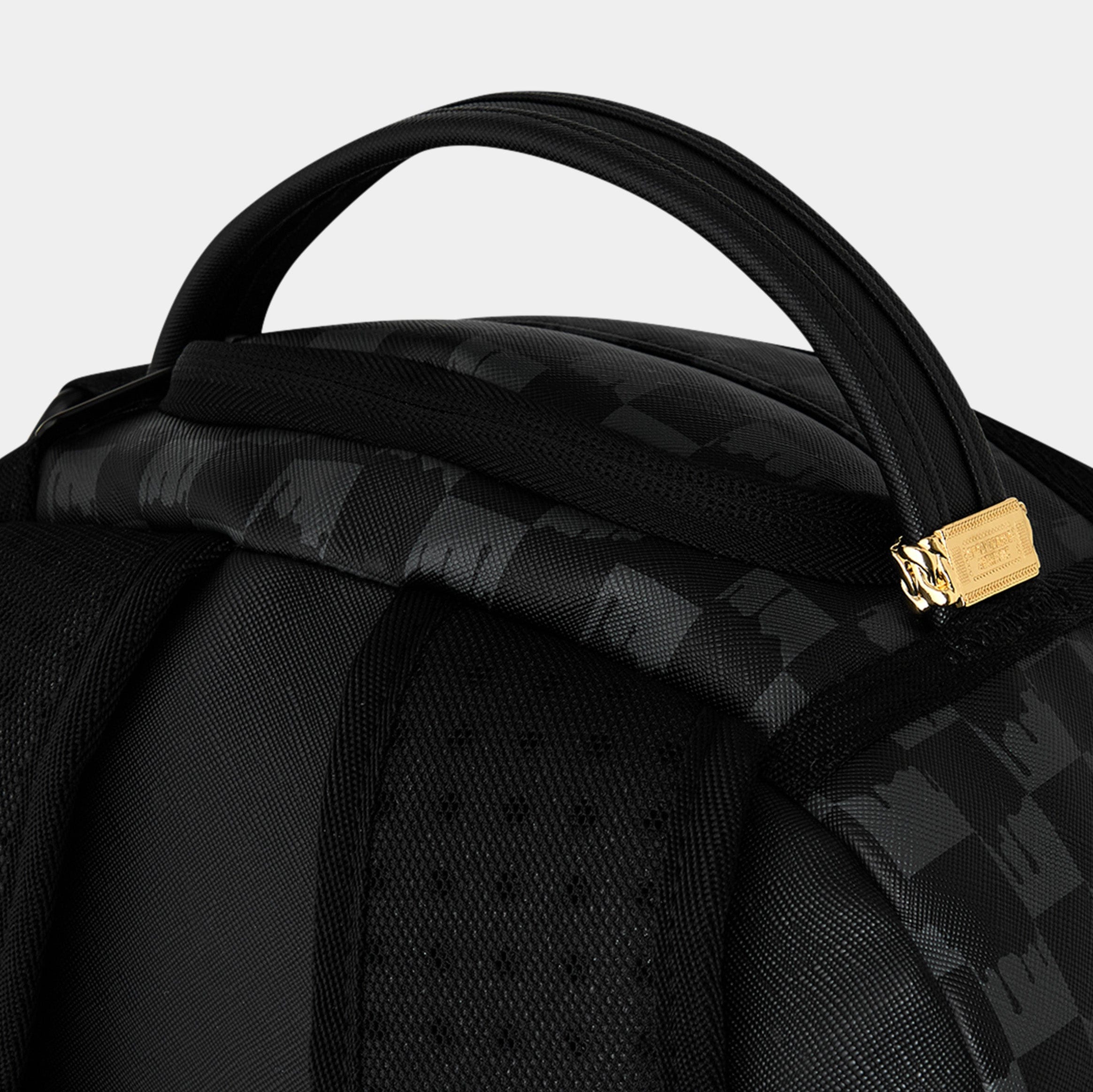 Sprayground Drip Check Shark Mens Backpack (Black/White)