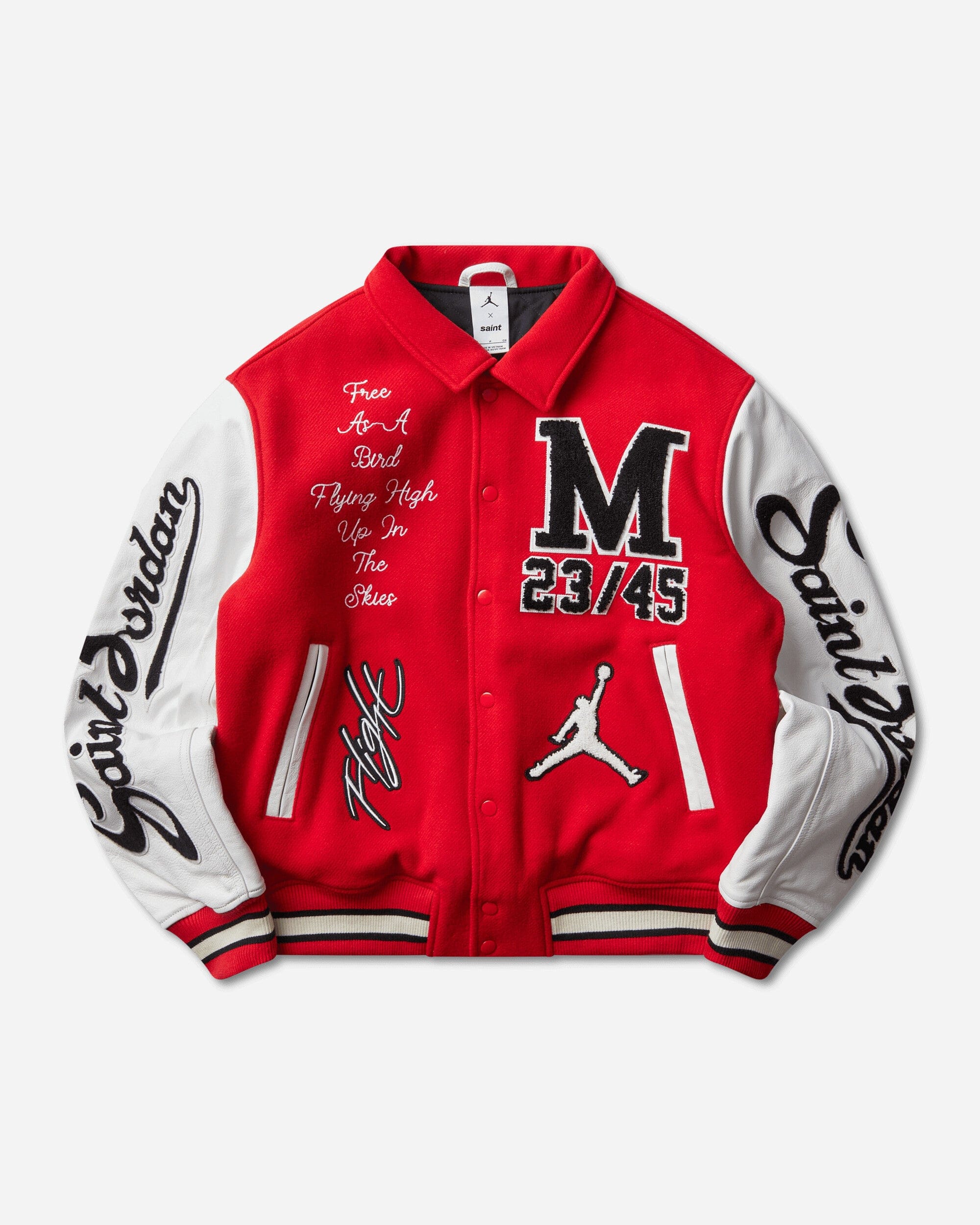 Air Jordan Saint Mxxxxxx Varsity Jacket University Red