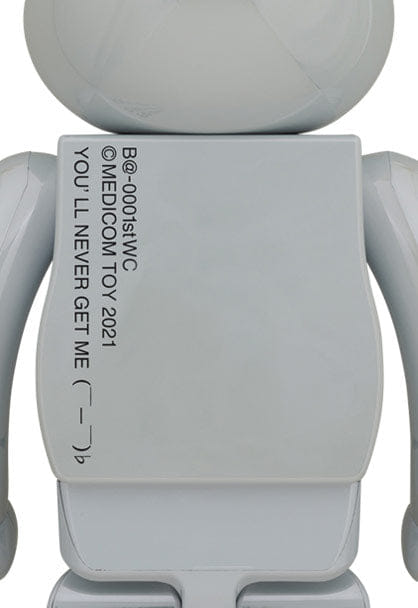 MEDICOM TOY BE@RBRICK 1st Model White Chrome 1000%