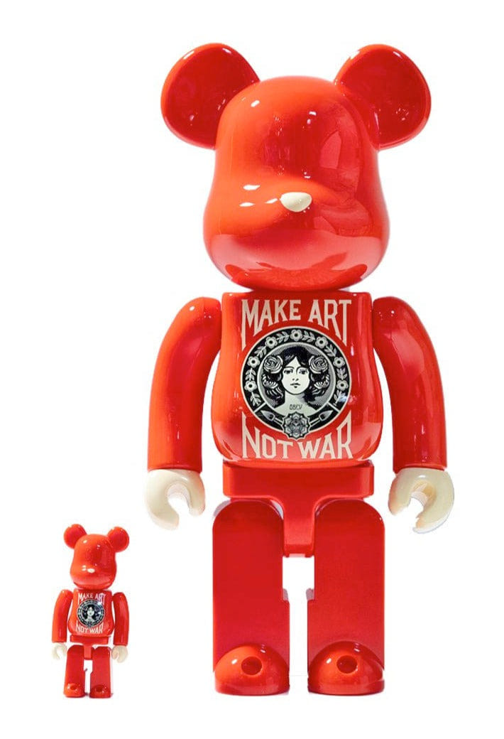 MEDICOM TOY DCON23 BE@RBRICK MAKE ART NOT WAR 100% & 400%
