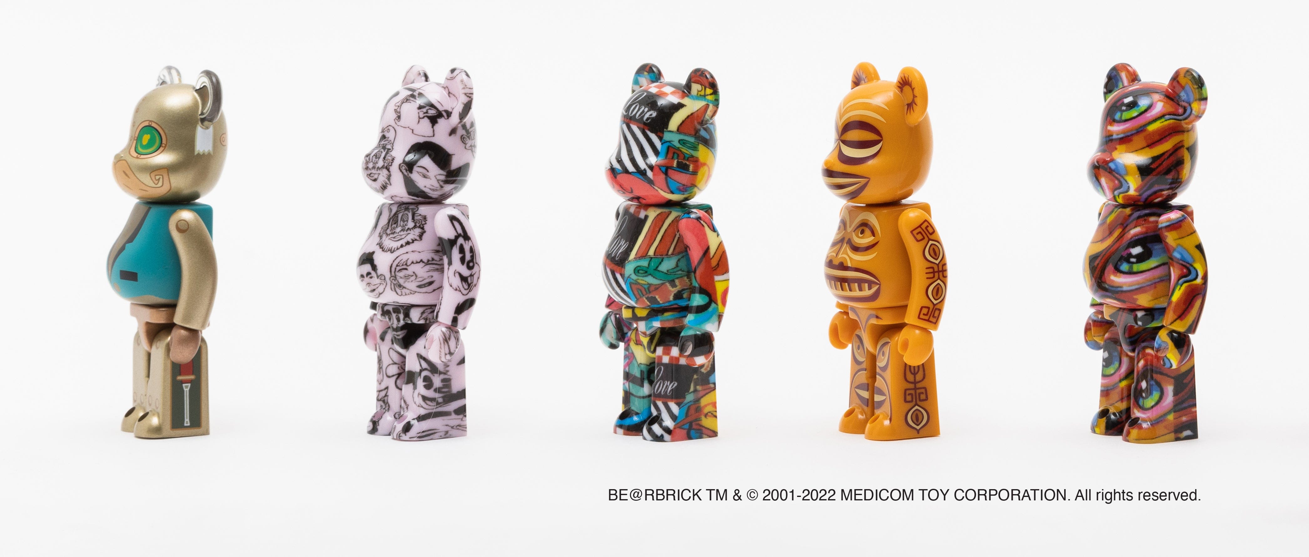 MEDICOM TOY DesignerCon Artist Series 4 BE@RBRICK set 100% DCON 2022