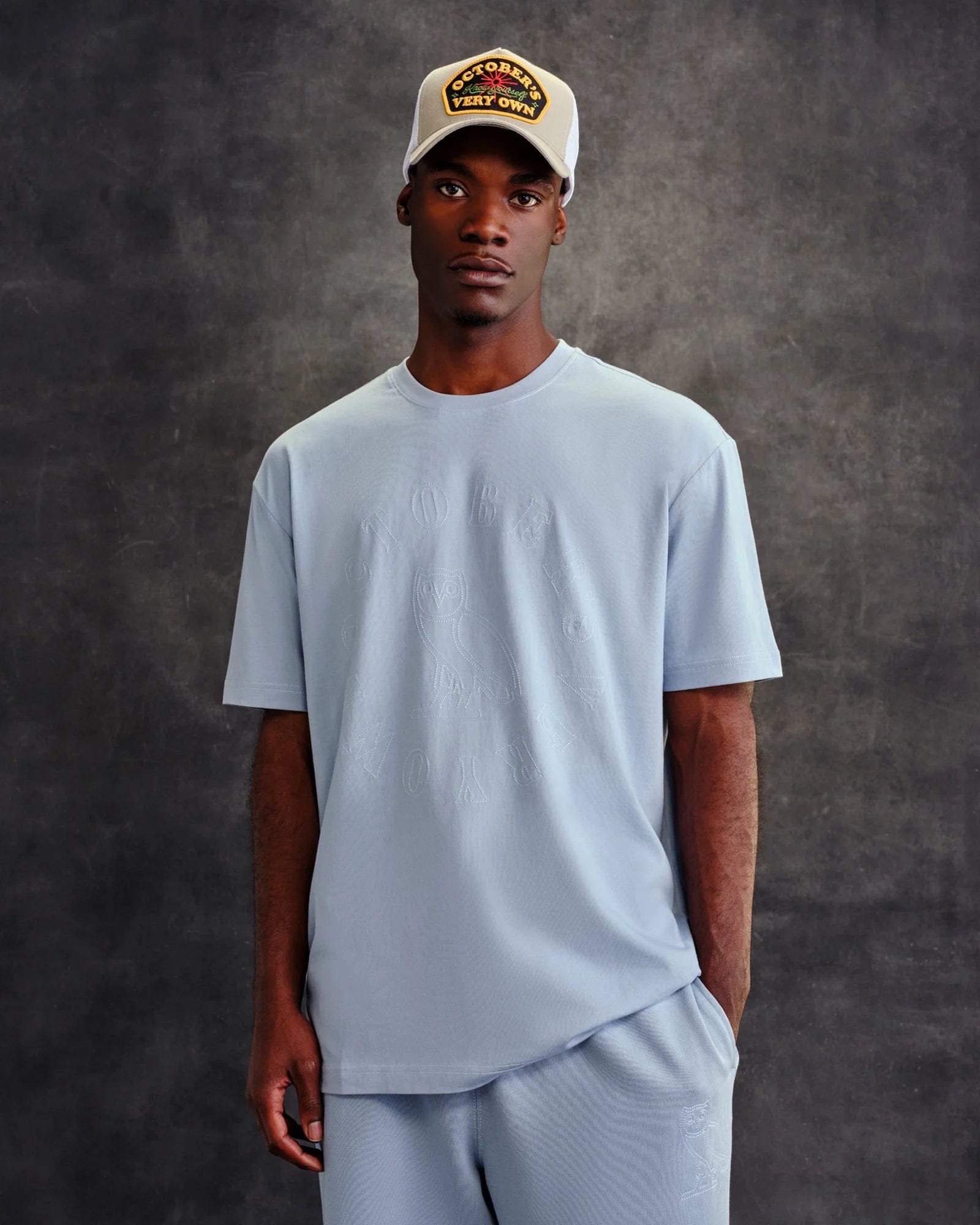 OVO Tonal Stitch T-Shirt Light Blue