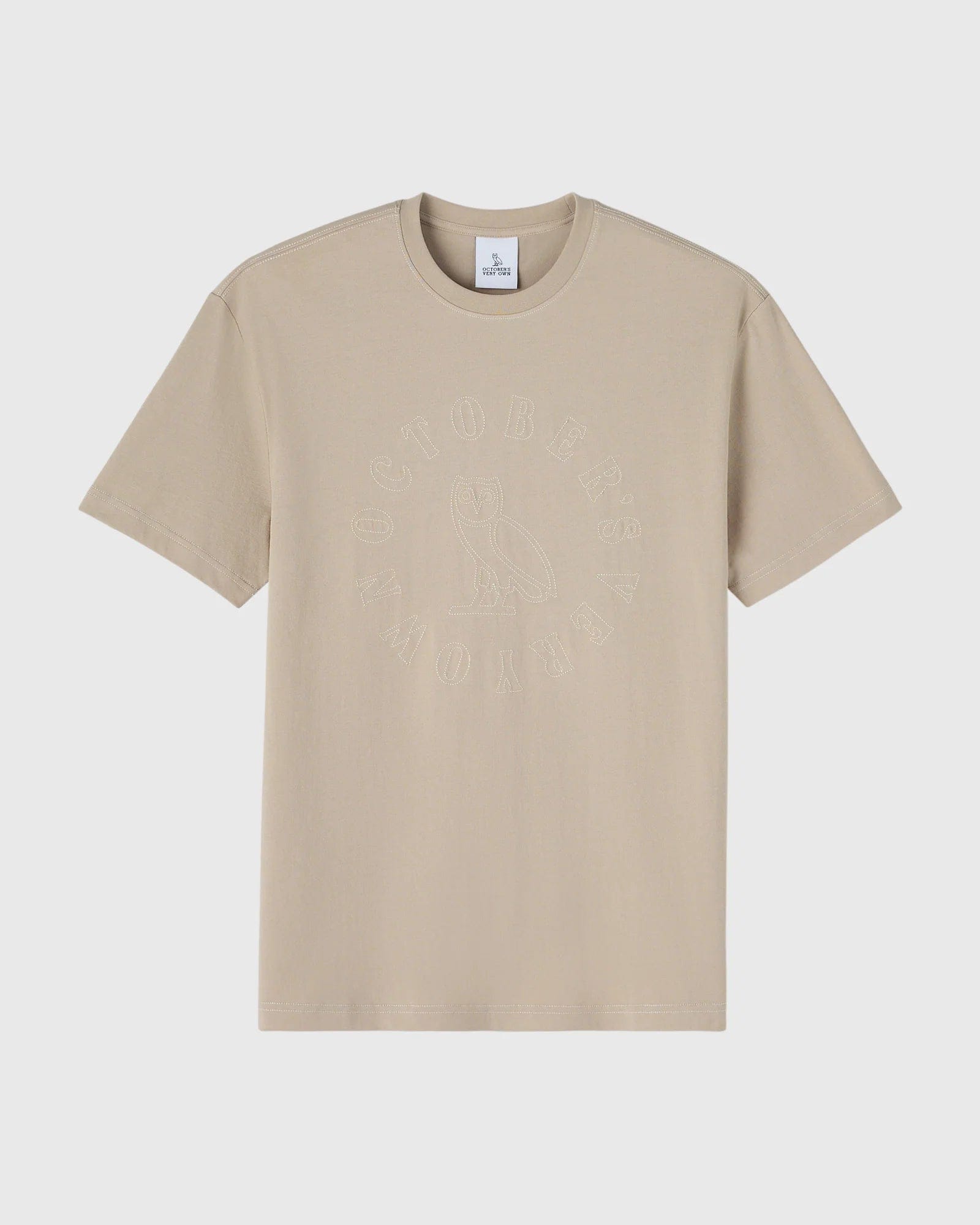 OVO Tonal Stitch T-shirt Beige
