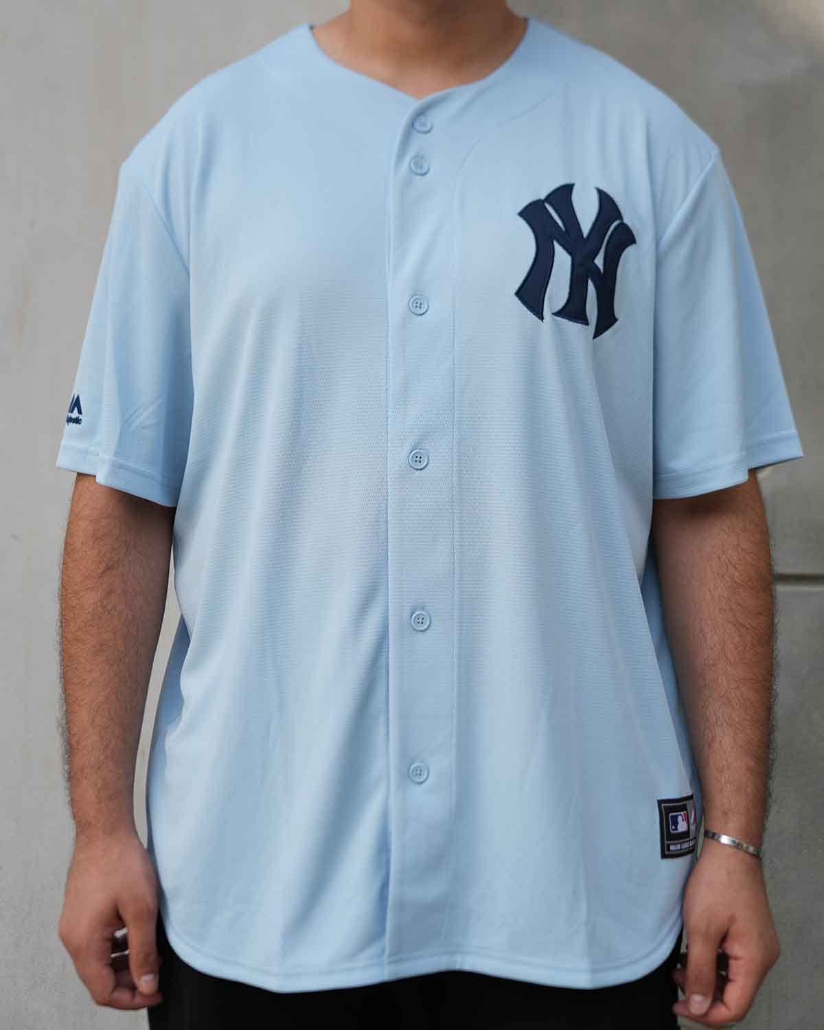 NBA New York Yankees Vintage MLB Baseball Jersey Glacial Blue