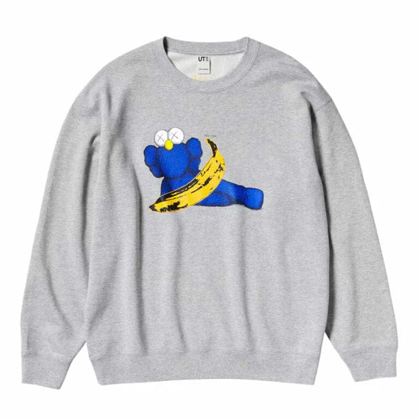 Kaws X Uniqlo X Andy Warhol UT Graphic Sweatshirt Gray