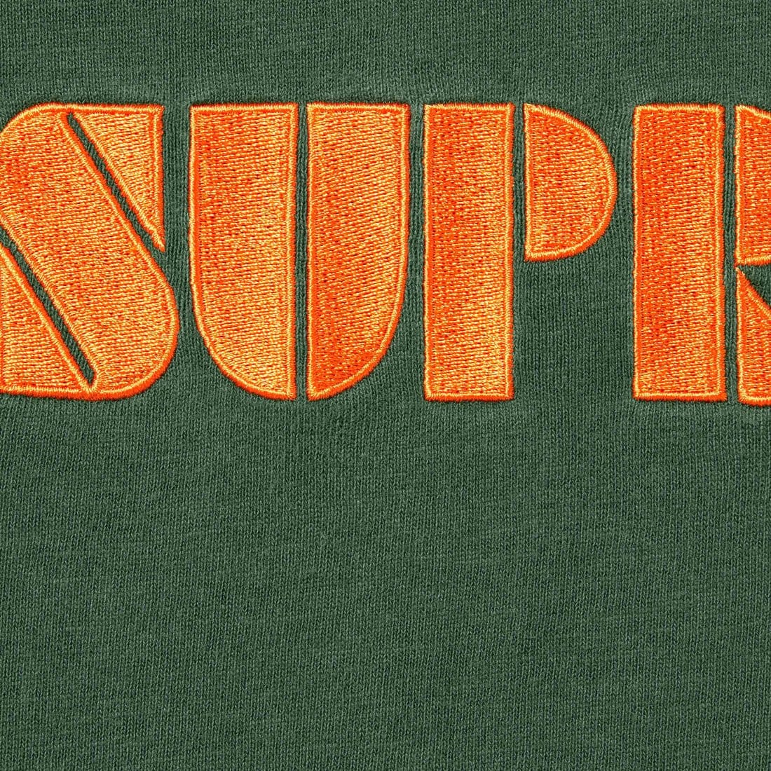 Supreme Stencil Embroidered T shirt Green
