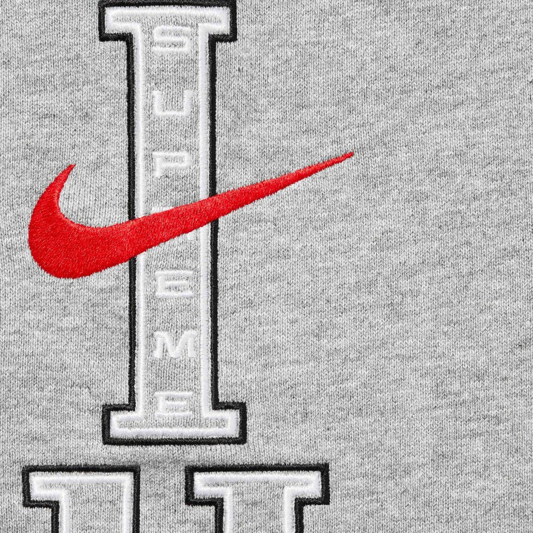 SUPREME x NIKE Hooded Sweatshirt Grey
