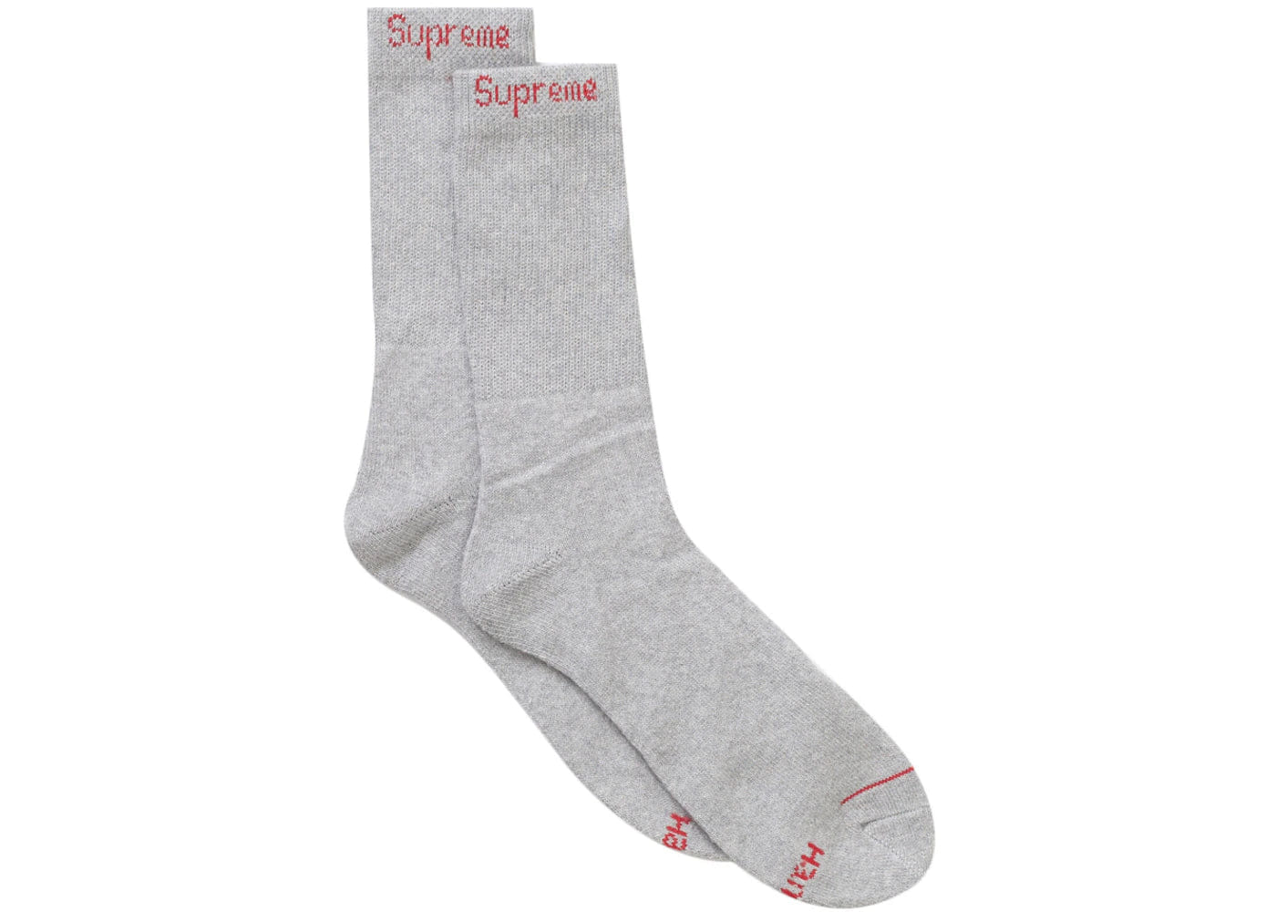 Supreme Hanes Crew Socks Heather Grey