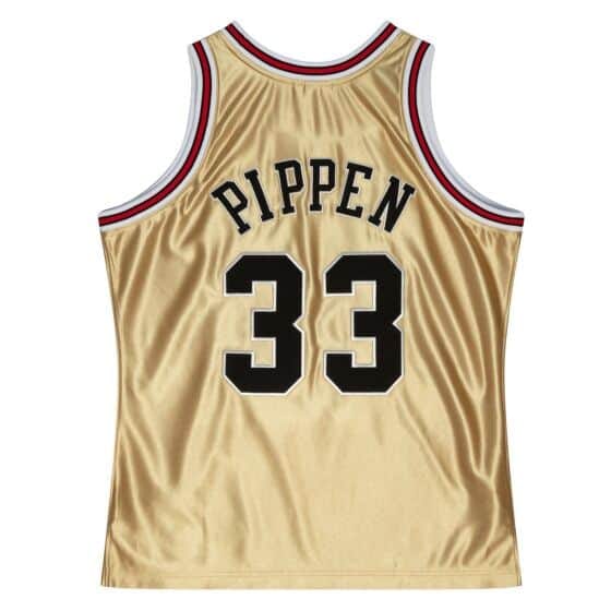 Mitchell & Ness 75th Anniversary Gold Swingman Scottie Pippen Chicago Bulls 1997-98 Jersey