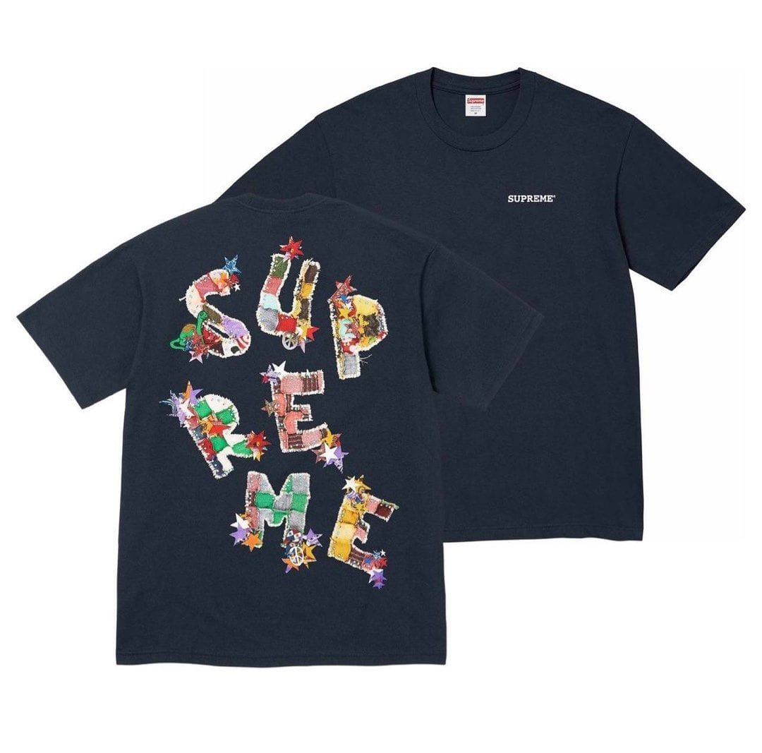Supreme Patchwork Tee Navy