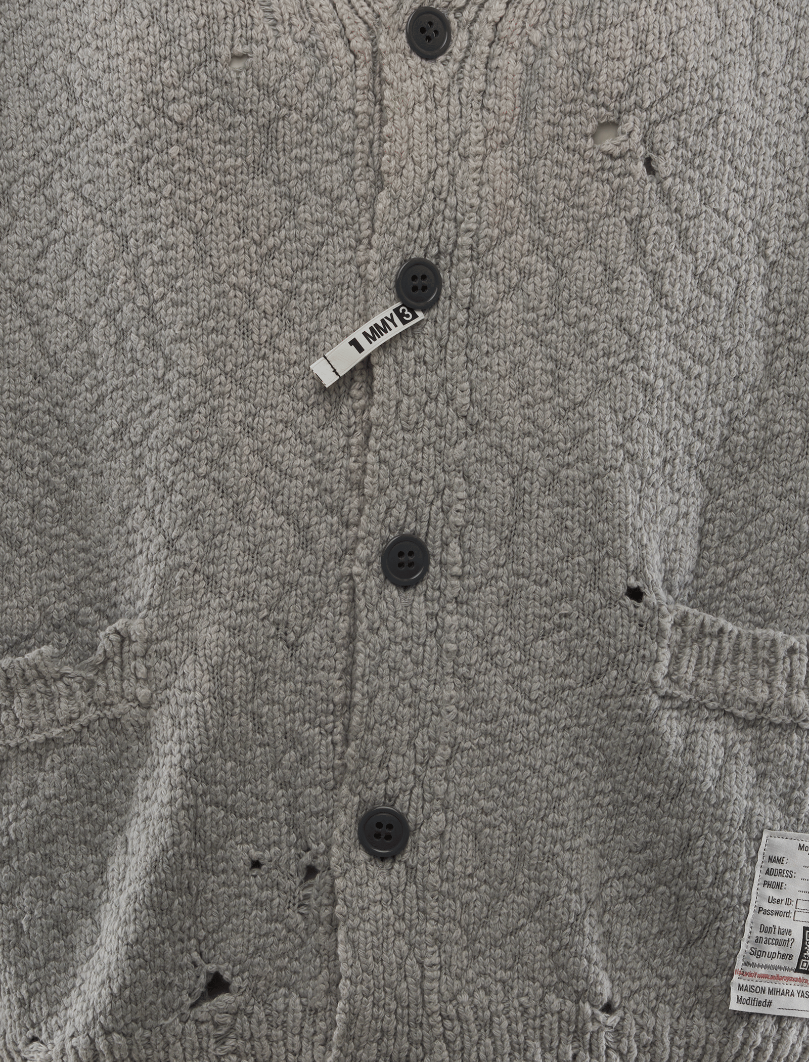 Maison Mihara Yasuhiro SUN FADED KNIT CARDIGAN