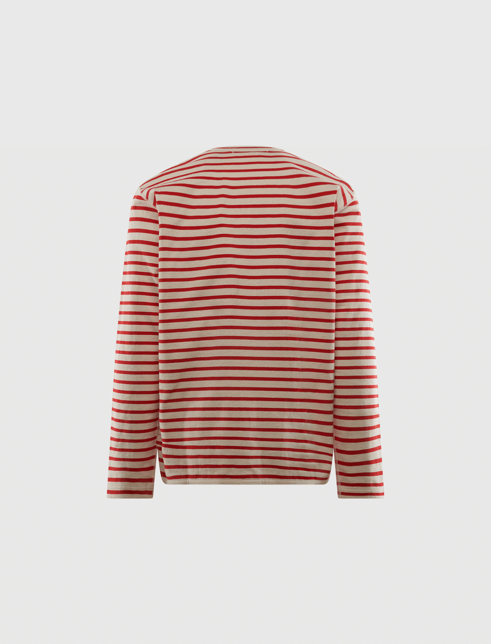 Junya Watanabe MAN RED & WHITE STRIPE LONG SLEEVE T-SHIRT