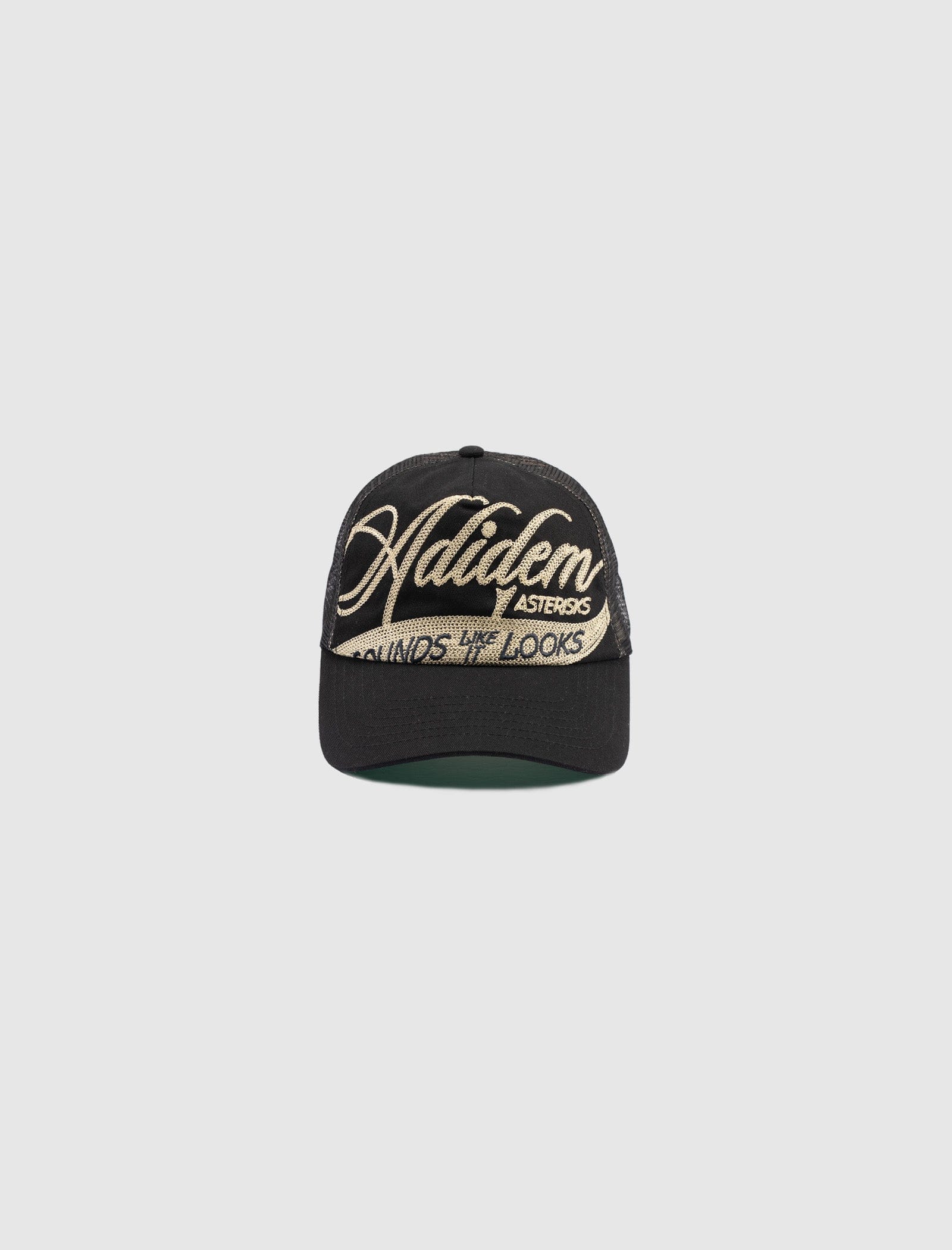 ADIDEM ASTERISKS CURSIVE TRUCKER HAT