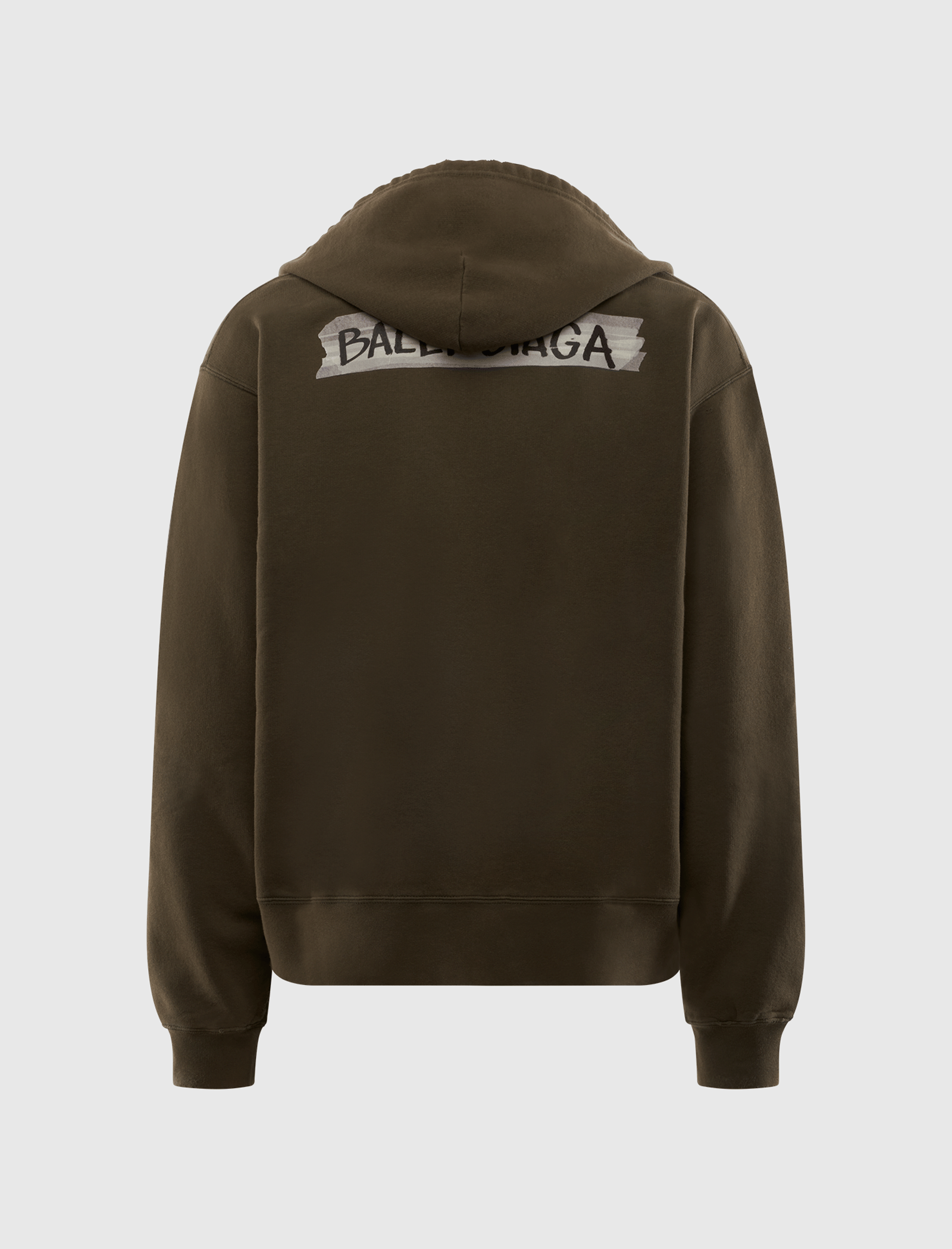 Balenciaga MASKING TAPE OVERSIZED ZIP-UP HOODIE