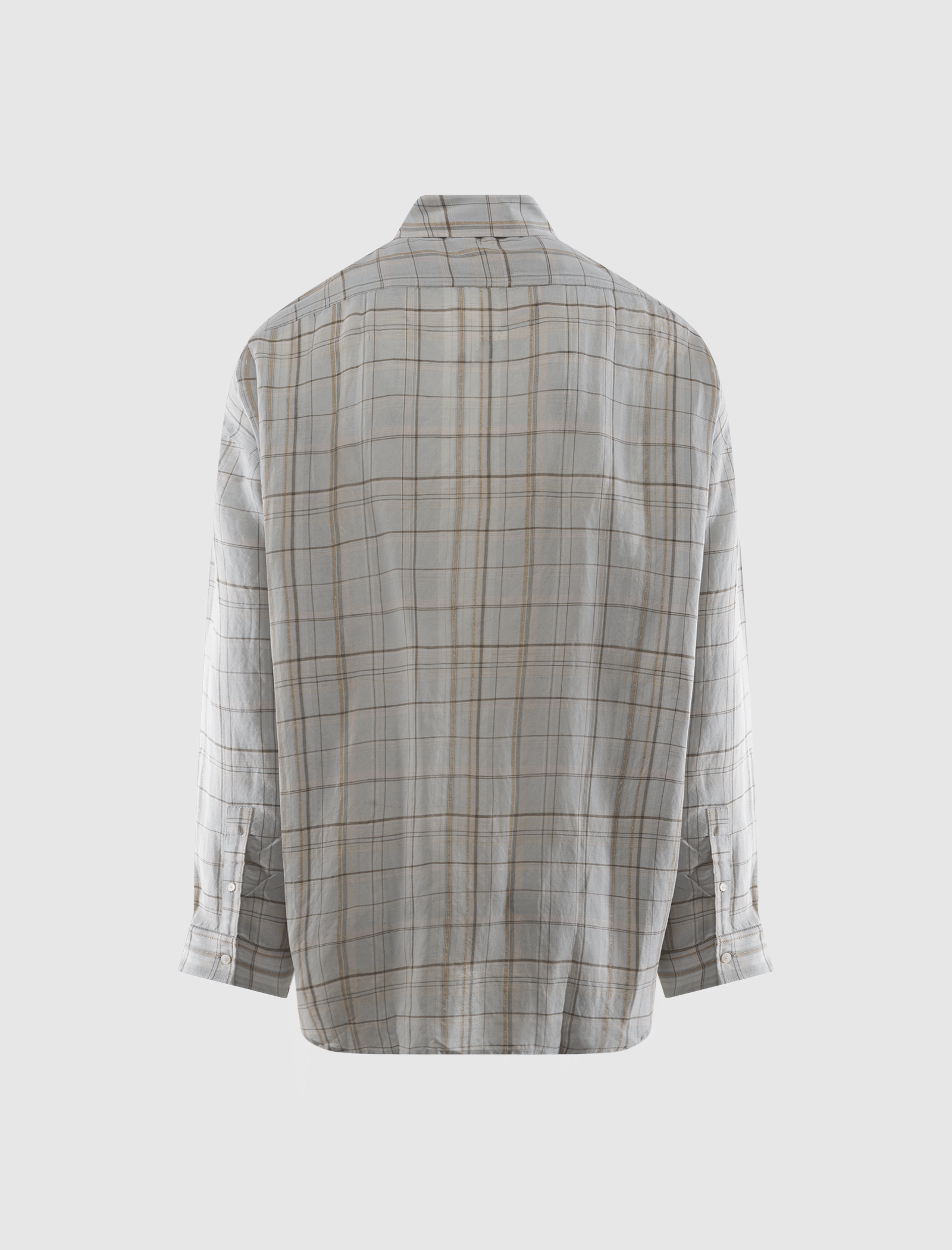 Acne Studios LINEN CHECK BUTTON-UP SHIRT