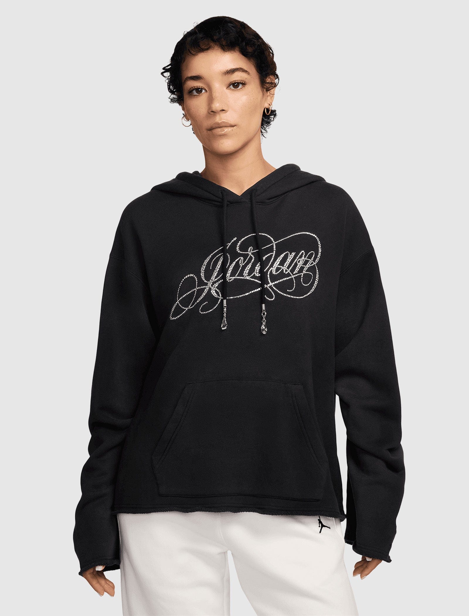 Air Jordan WOMEN'S WASHED HOODIE SWARVOSKI LOGO