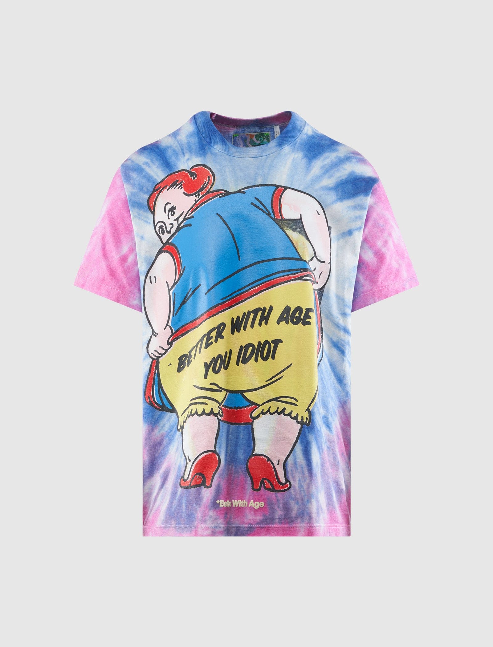 *better with age FRIZZLE TIE-DYE TEE