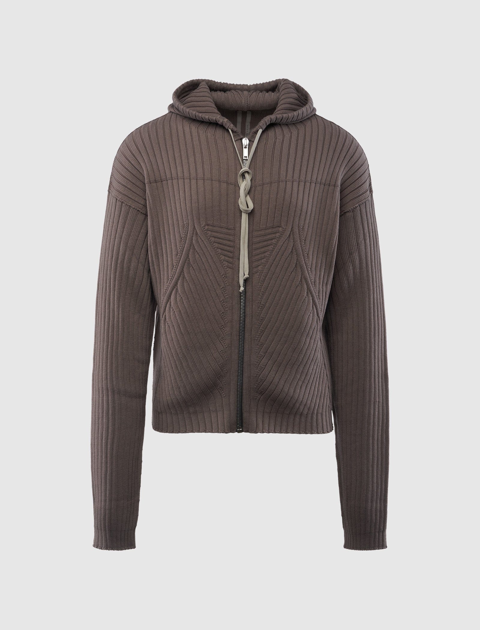RICK OWENS MAINLINE ZIPPED KNIT HOODIE