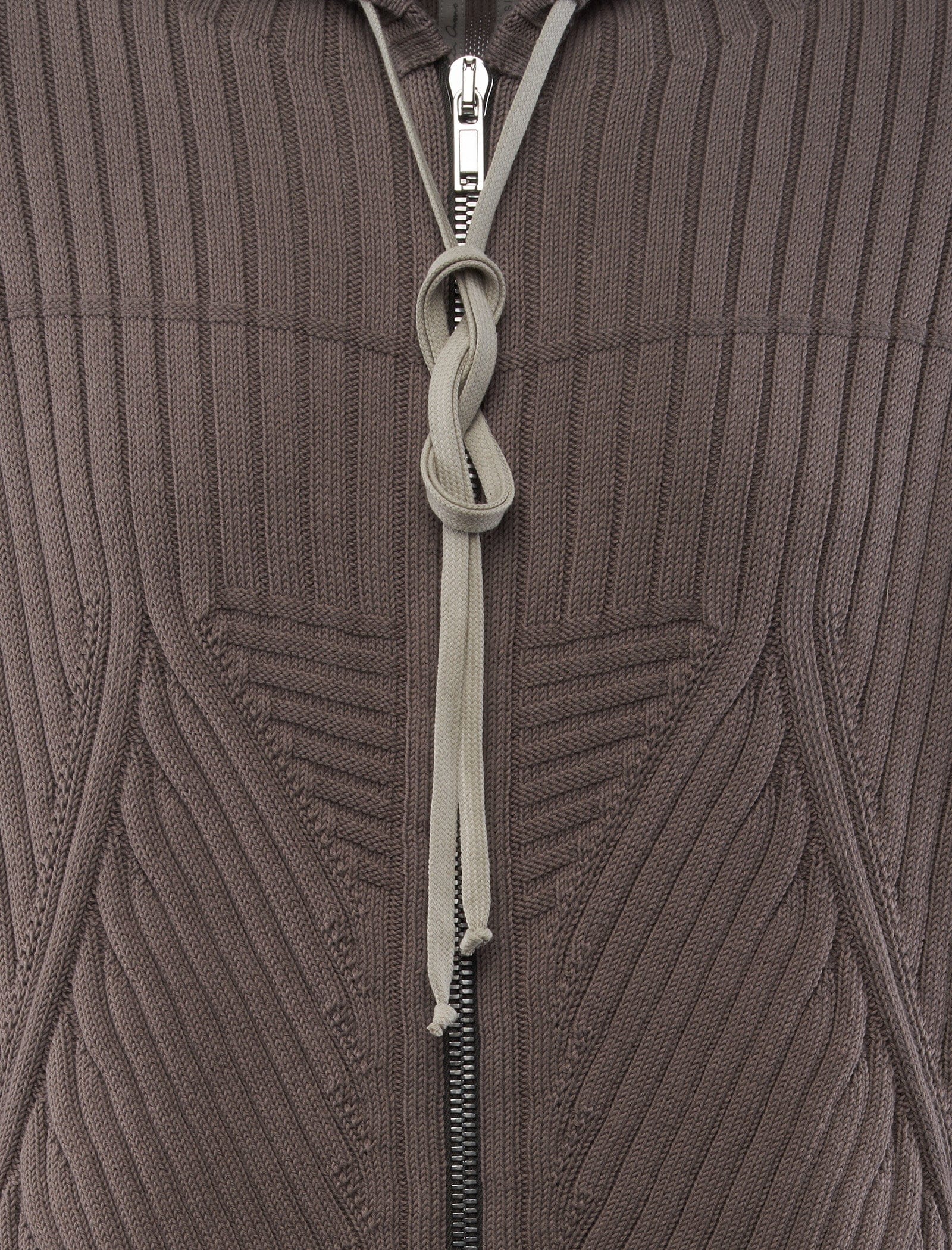 RICK OWENS MAINLINE ZIPPED KNIT HOODIE