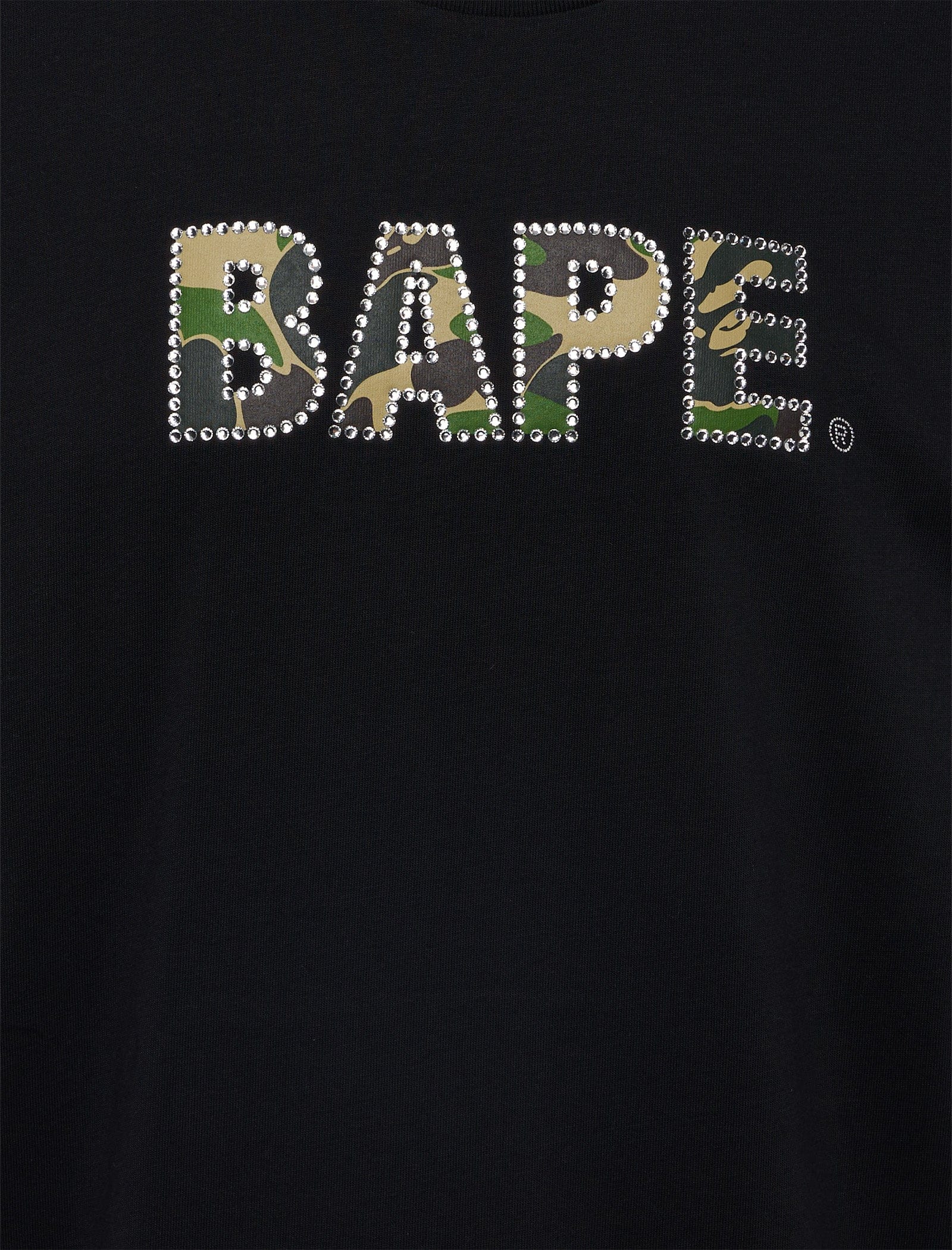 BAPE RHINESTONE LOGO TEE