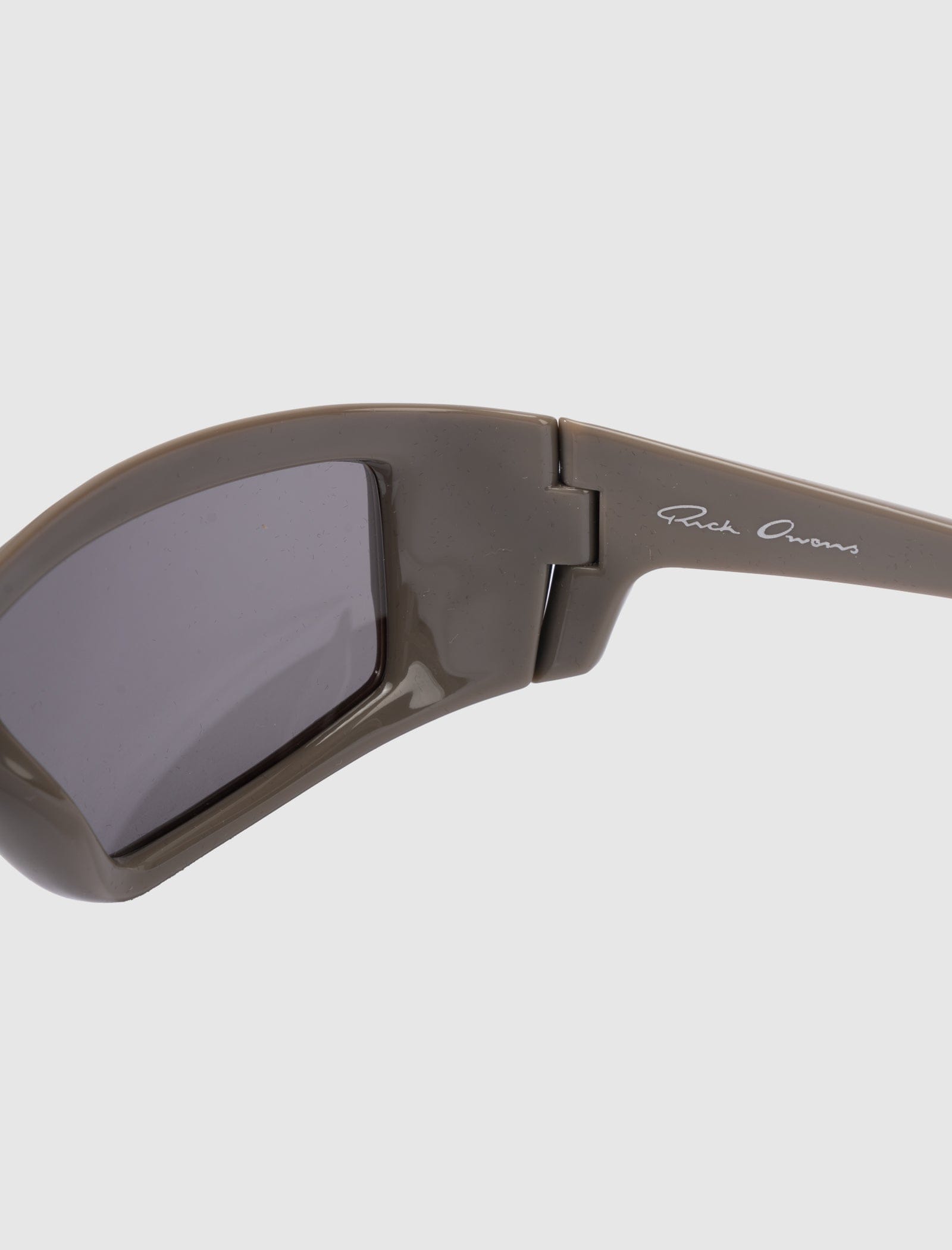 RICK OWENS MAINLINE TRANSPARENT RECTANGULAR SUNGLASSES