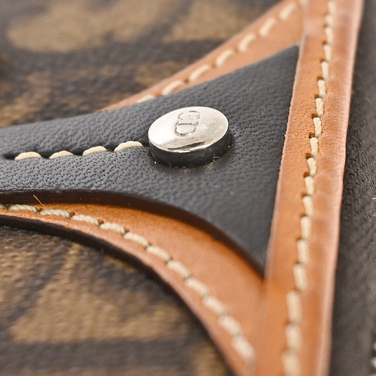 Christian Dior Brown Romantic Zip-Around Coin Purse Wallet