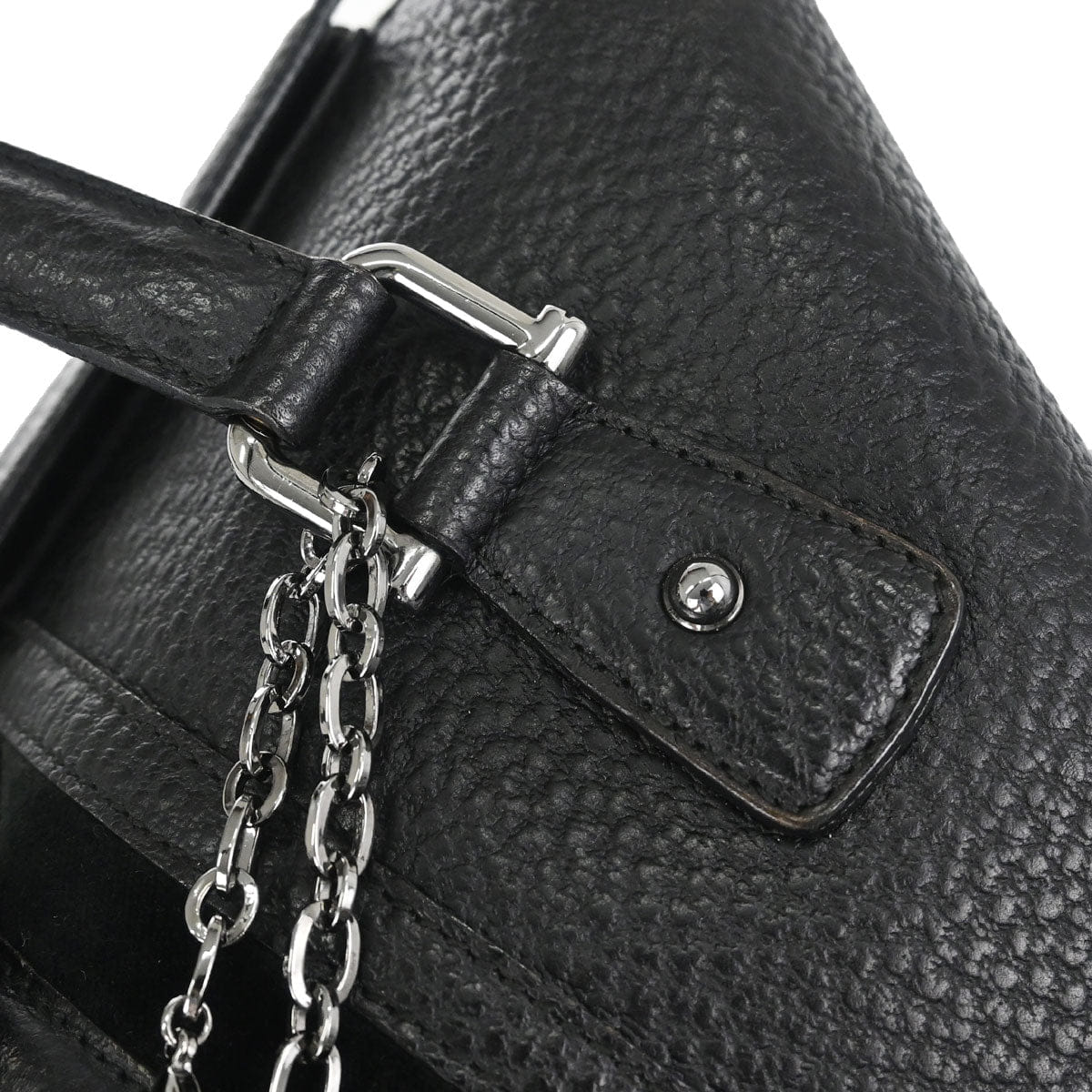 Gucci Black Leather Sherry Line Treasure Duffle Handbag