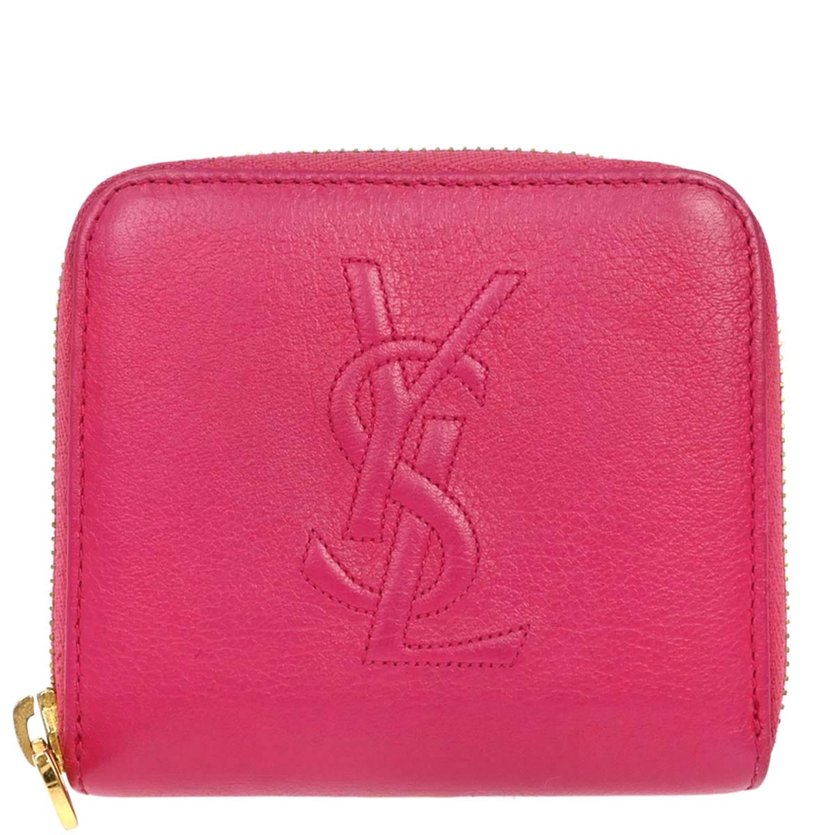 Saint Laurent Yves Saint Laurent Pink Calfskin Compact Wallet