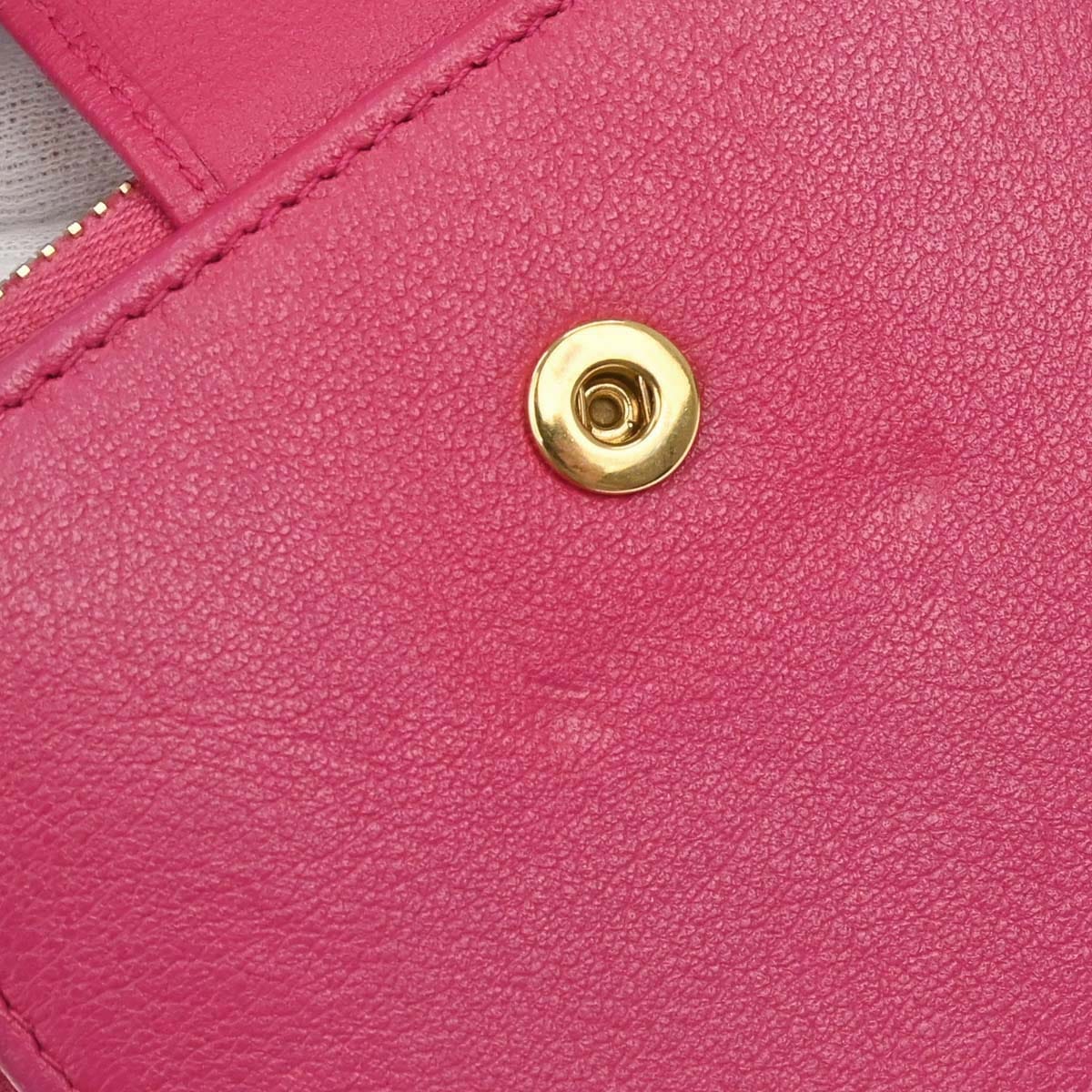 Saint Laurent Yves Saint Laurent Pink Calfskin Compact Wallet