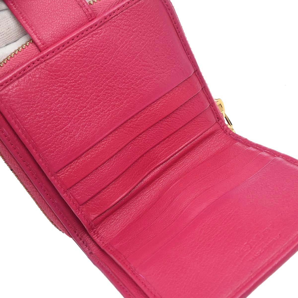 Saint Laurent Yves Saint Laurent Pink Calfskin Compact Wallet
