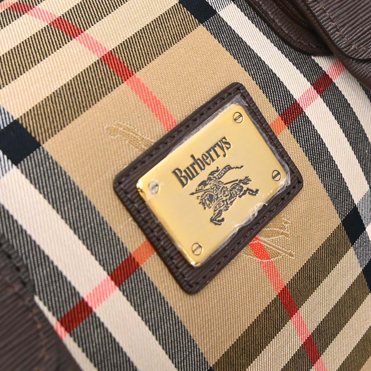 Burberry Burberrys Beige House Check Duffle Handbag