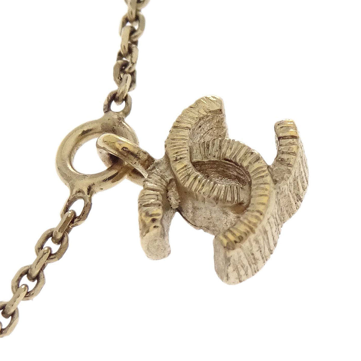 Chanel Rhinestone CC Chain Bracelet Gold 09A