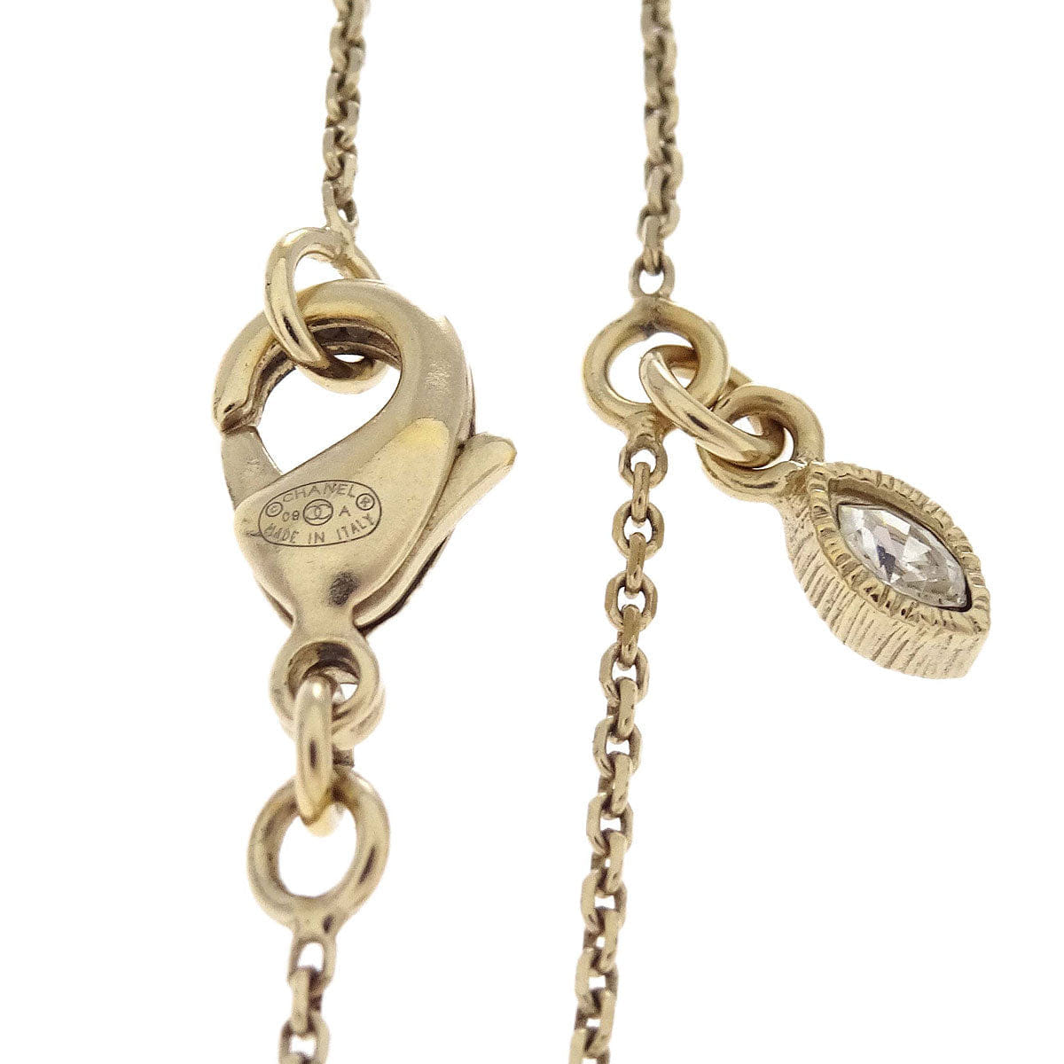 Chanel Rhinestone CC Chain Bracelet Gold 09A