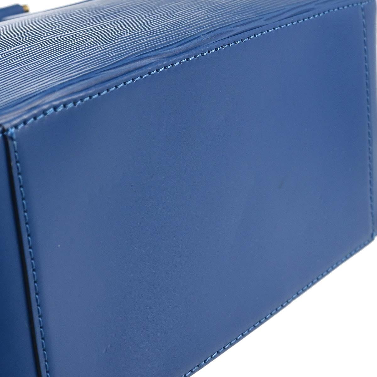 Louis Vuitton Blue Epi Sablon Handbag M52045