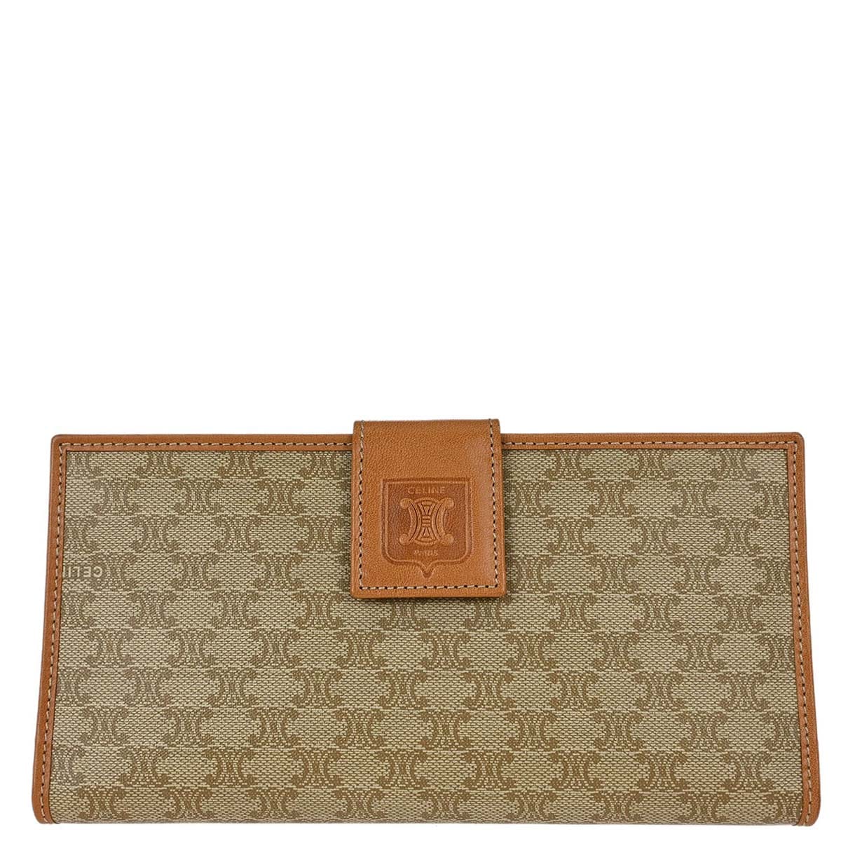 Celine Beige Macadam Long Bifold Wallet