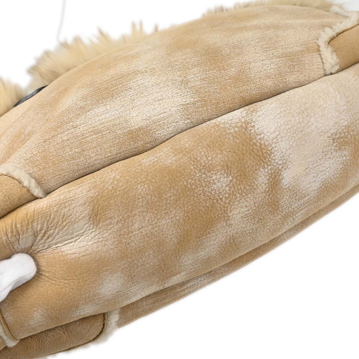 Prada * Beige Mink Fur Tote Handbag