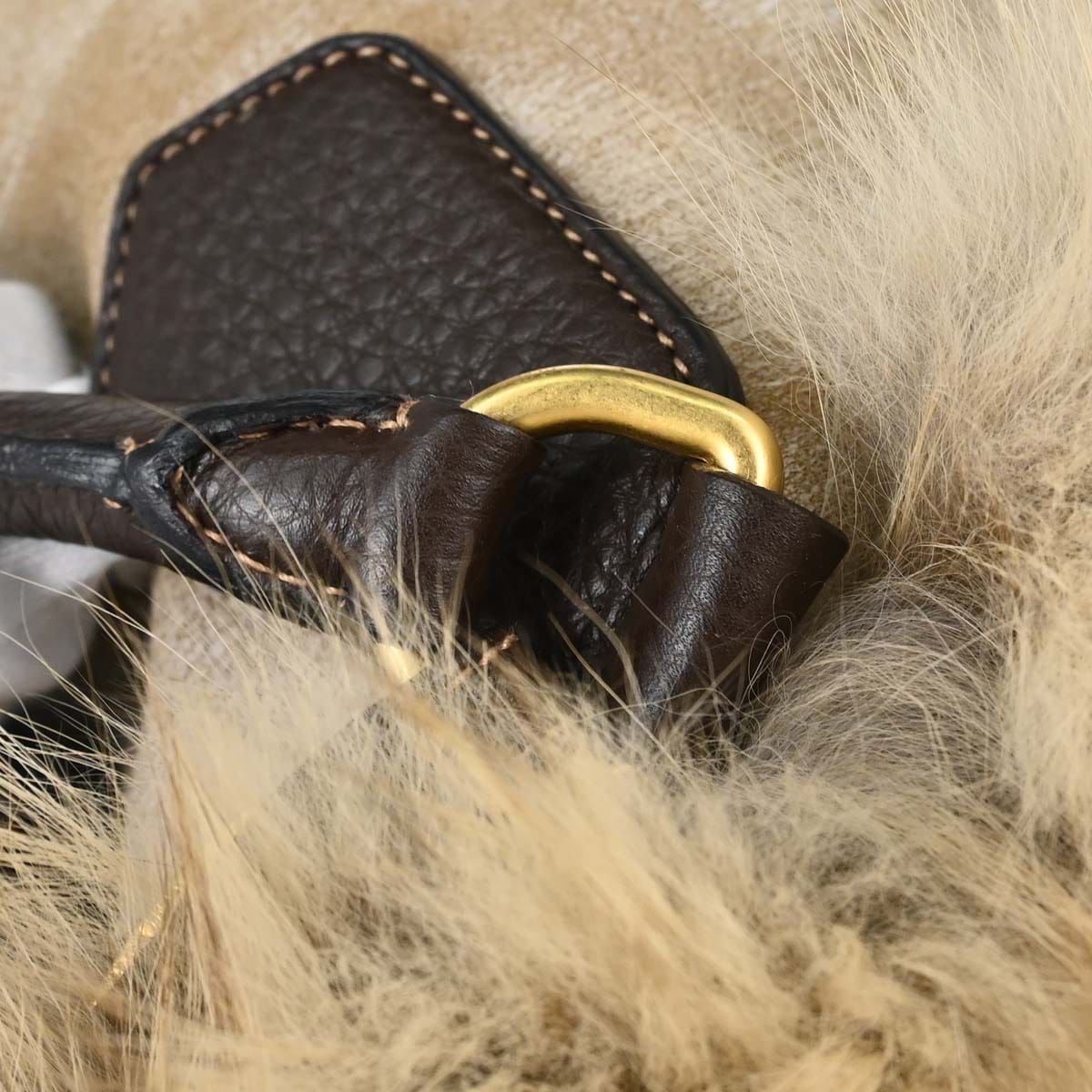 Prada * Beige Mink Fur Tote Handbag