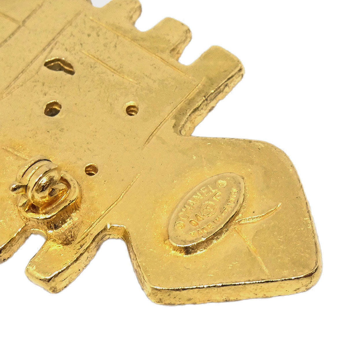 Chanel Cross Brooch Pin Gold 94P