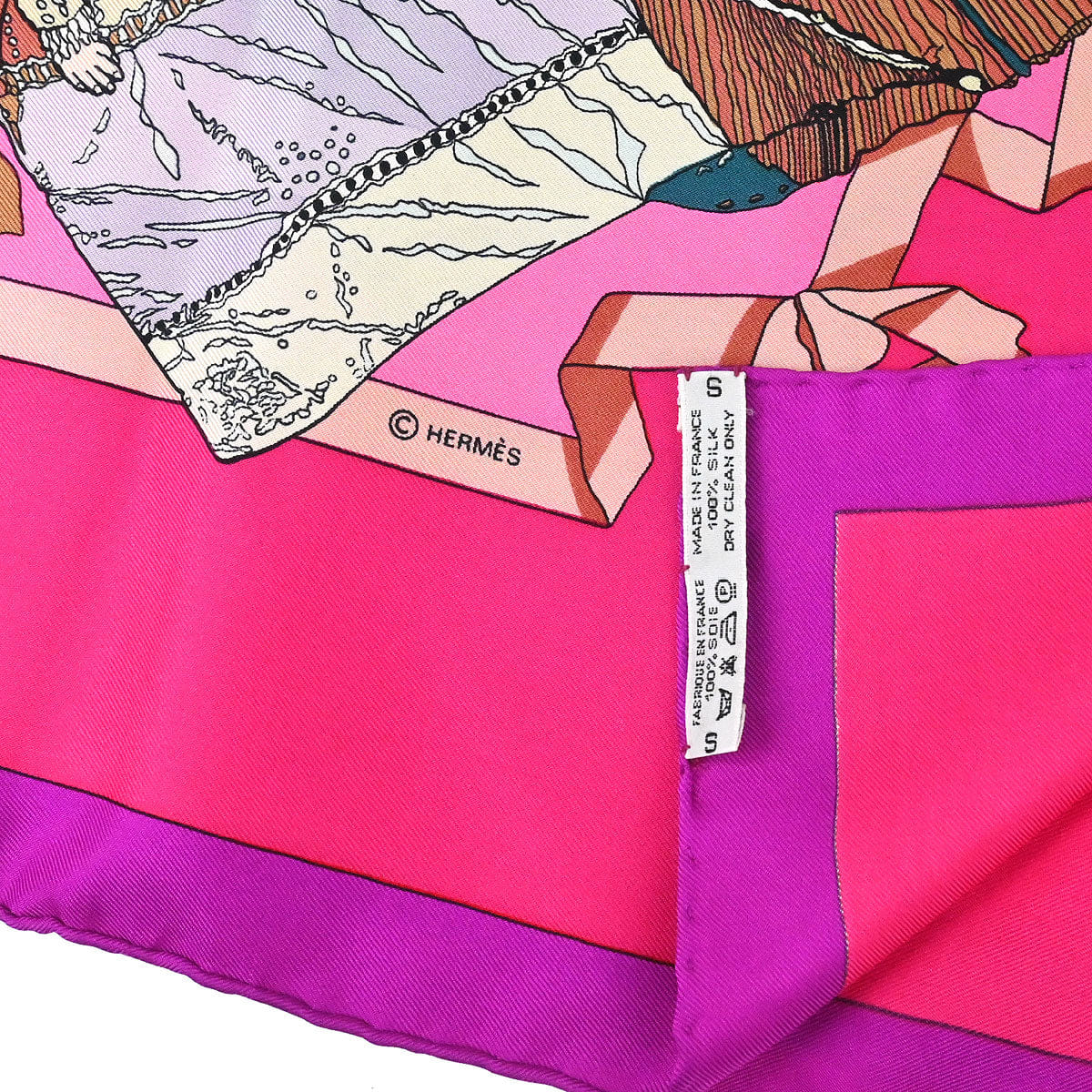 Hermes Scarf Carre 90 Hello Dolly Pink Small Good