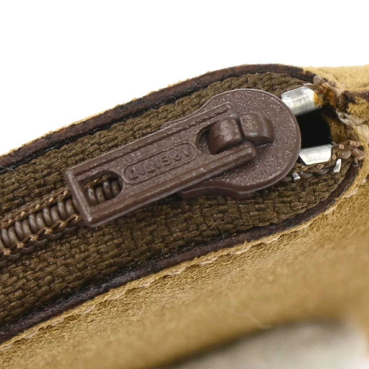 Loewe Beige Suede Coin Purse Wallet