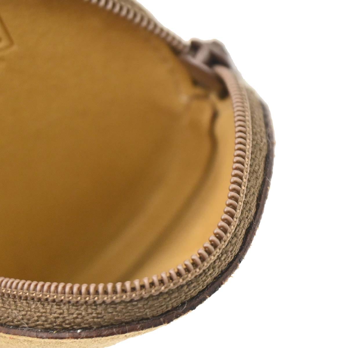 Loewe Beige Suede Coin Purse Wallet