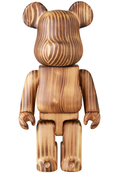 MEDICOM TOY 400% Bearbrick Karimoku Burn Wood