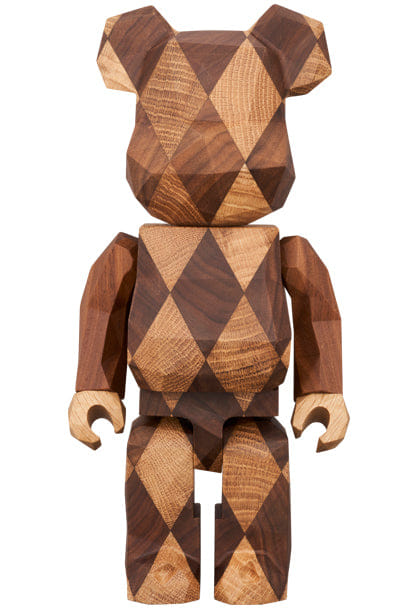 MEDICOM TOY 400% Bearbrick Karimoku Fragment Design Polygon Lattice Pattern