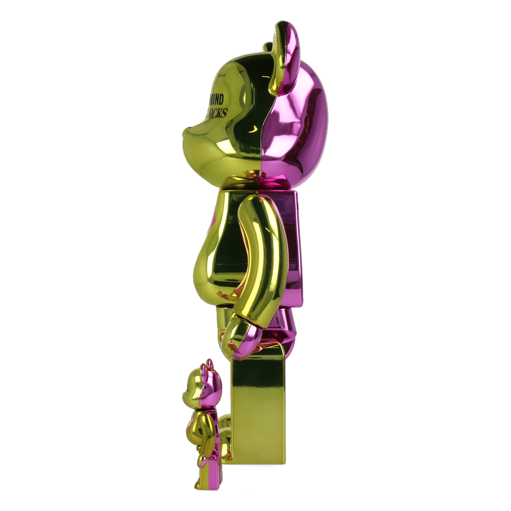 MEDICOM TOY 400% + 100% Bearbrick Sex Pistols - Never Mind the Bollocks - Chrome Ver.